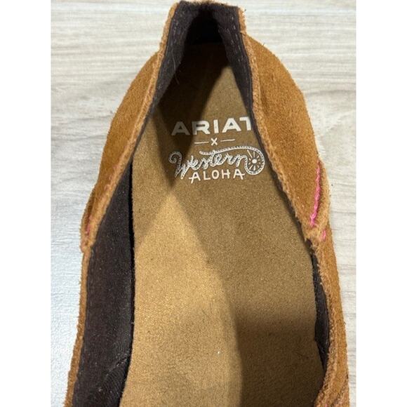 NEW Ariat Women's Cruiser Western Aloha Hula Shoes - Walnut - Size 9B - Picture 9 of 13